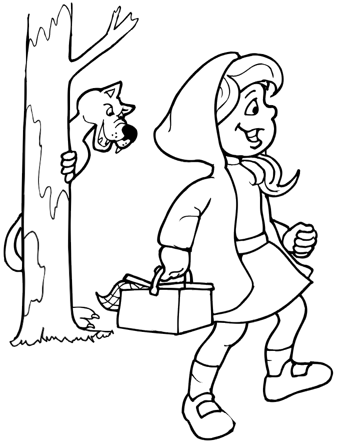 Coloring pages red riding hood coloring pages for kids