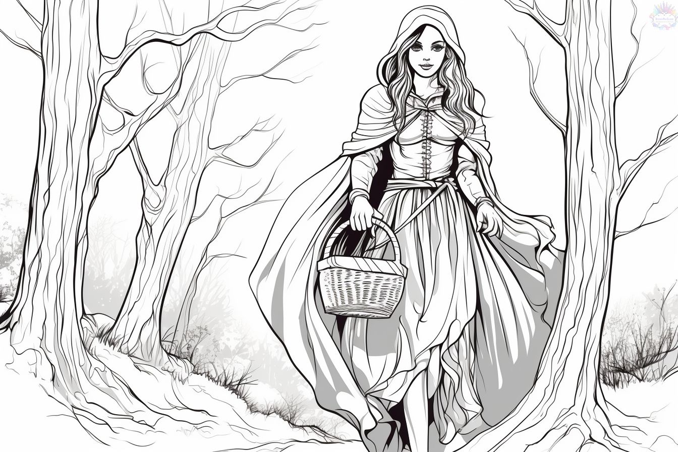 Little red riding hood coloring pages