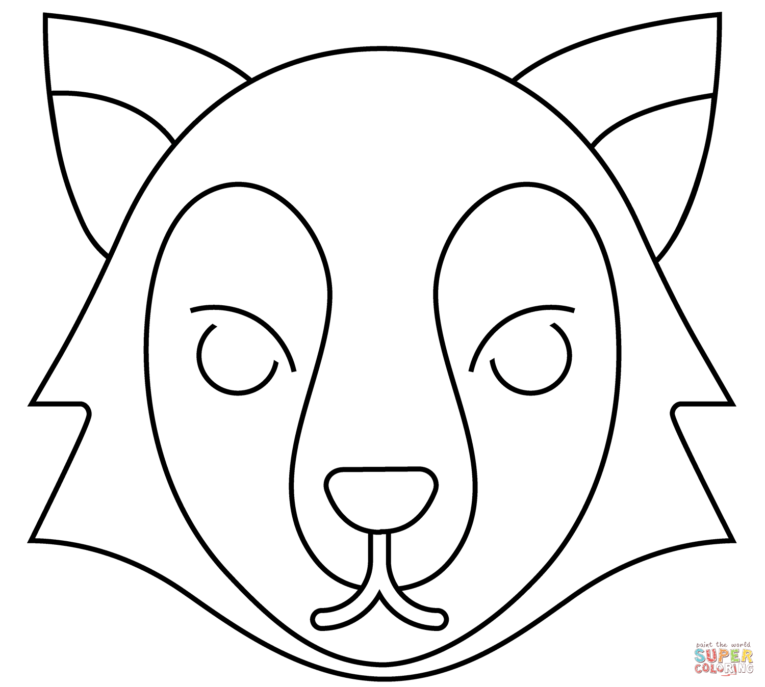 Wolf emoji coloring page free printable coloring pages