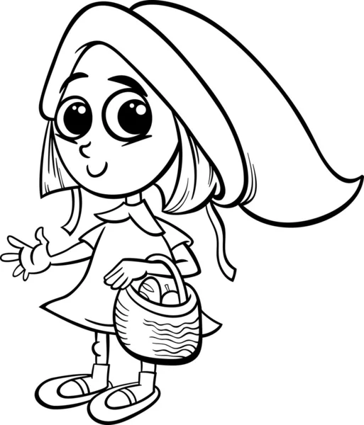 Little red riding hood coloring page stock vector by izakowski