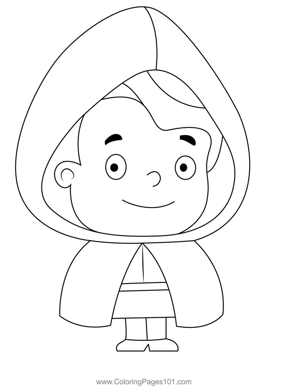 Little red riding coloring page for kids