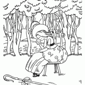 Little bo peep coloring pages printable for free download