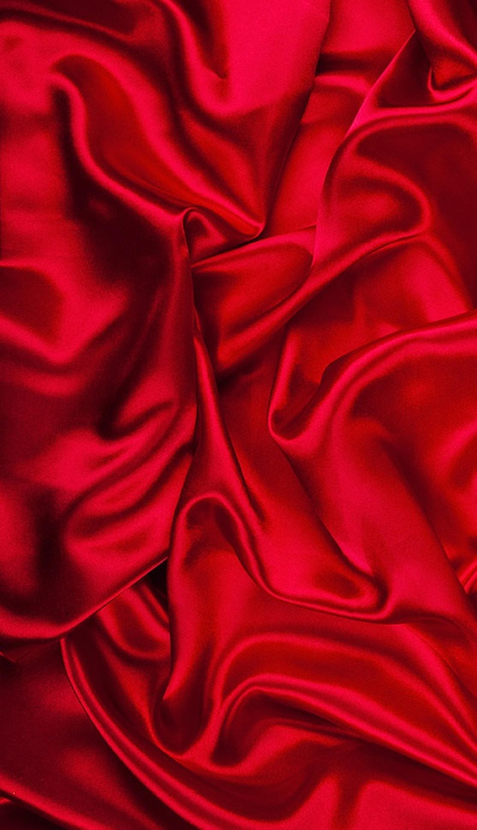 Red Luxury Fabric Background With Copy Space Stock Photo