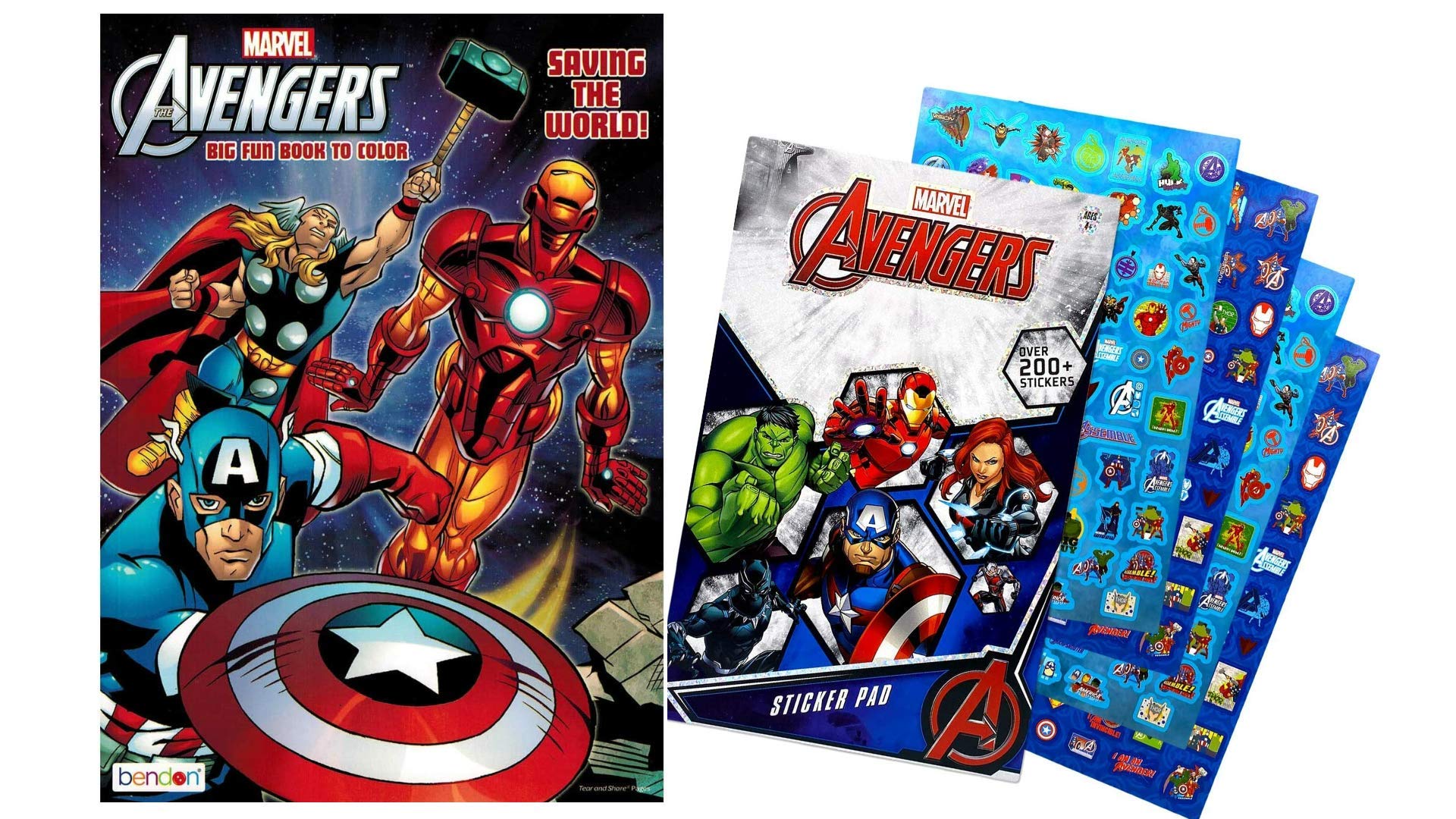 Avengers page coloring book marvel avengers hero sticker book over