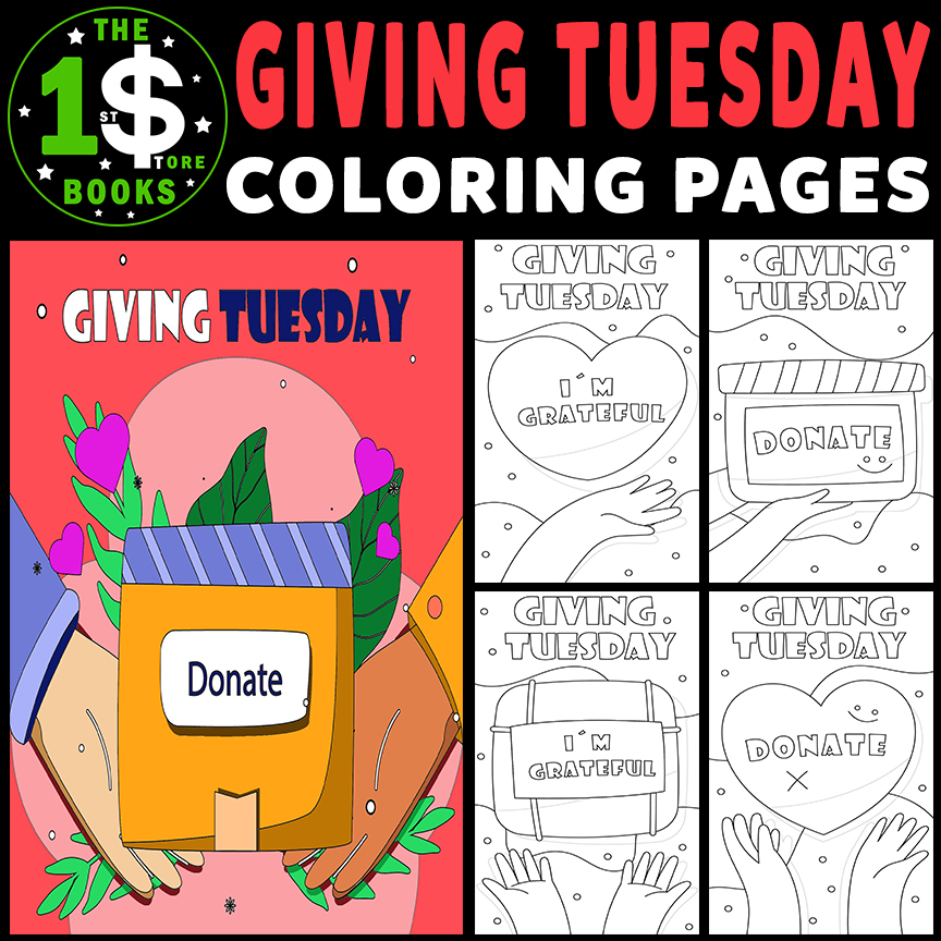 Giving tuesday coloring pages november holiday coloring sheets made by teachers