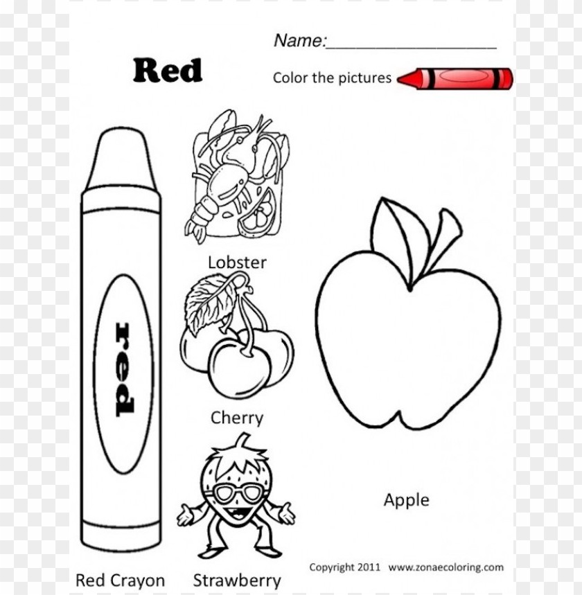 Color red coloring sheet png transparent with clear background id