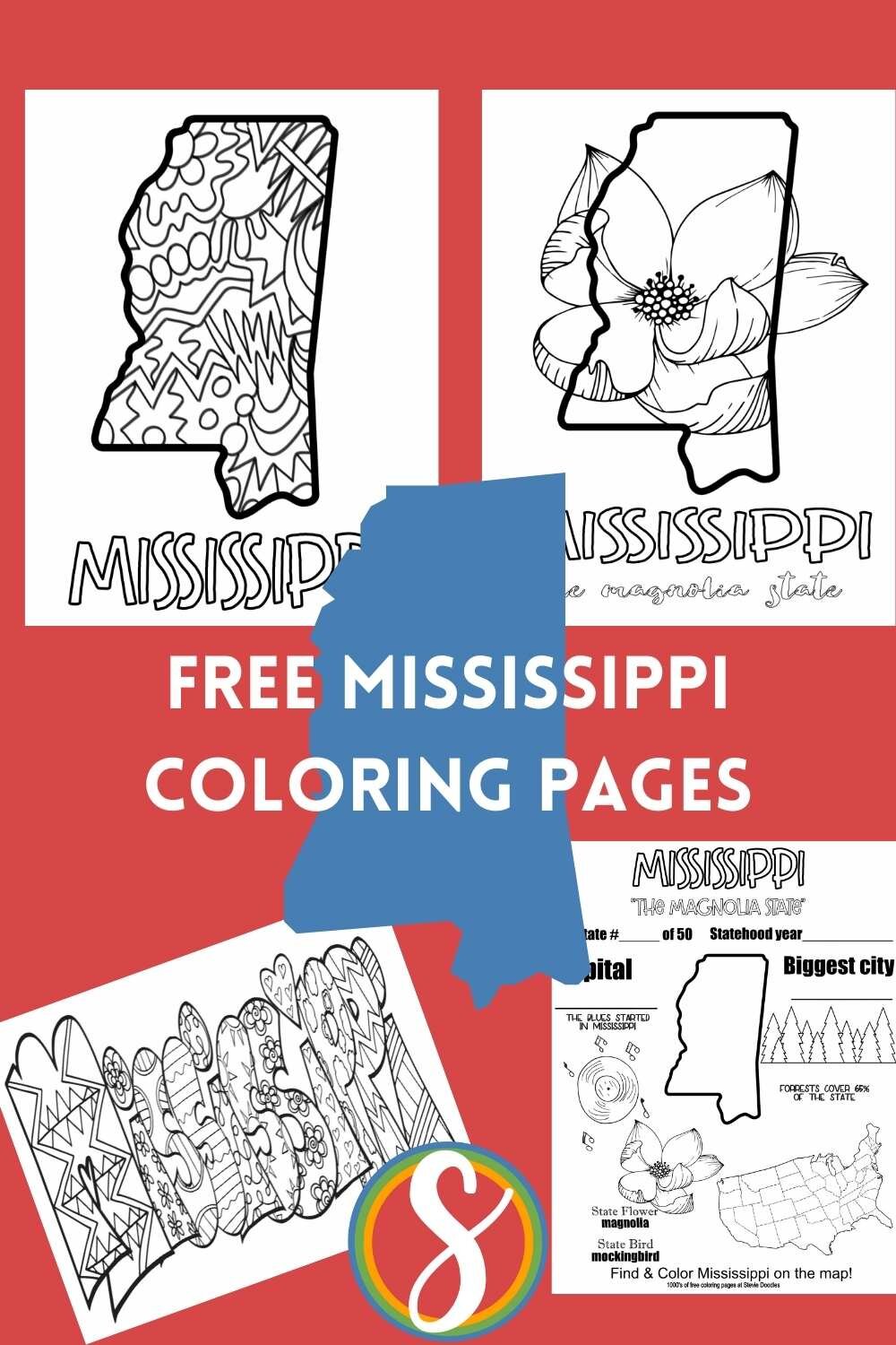 Mississippi coloring pages â stevie doodles