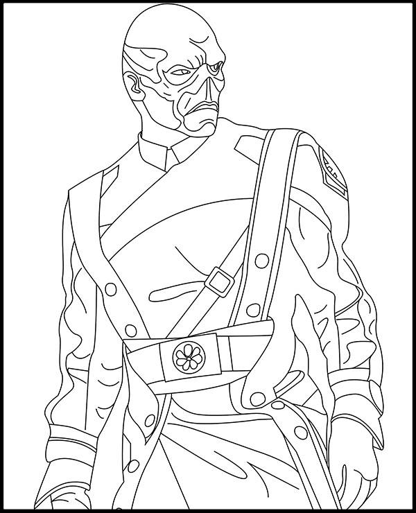 Red skull coloring page avengers to print