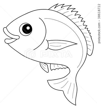 Sea bream smile coloring page