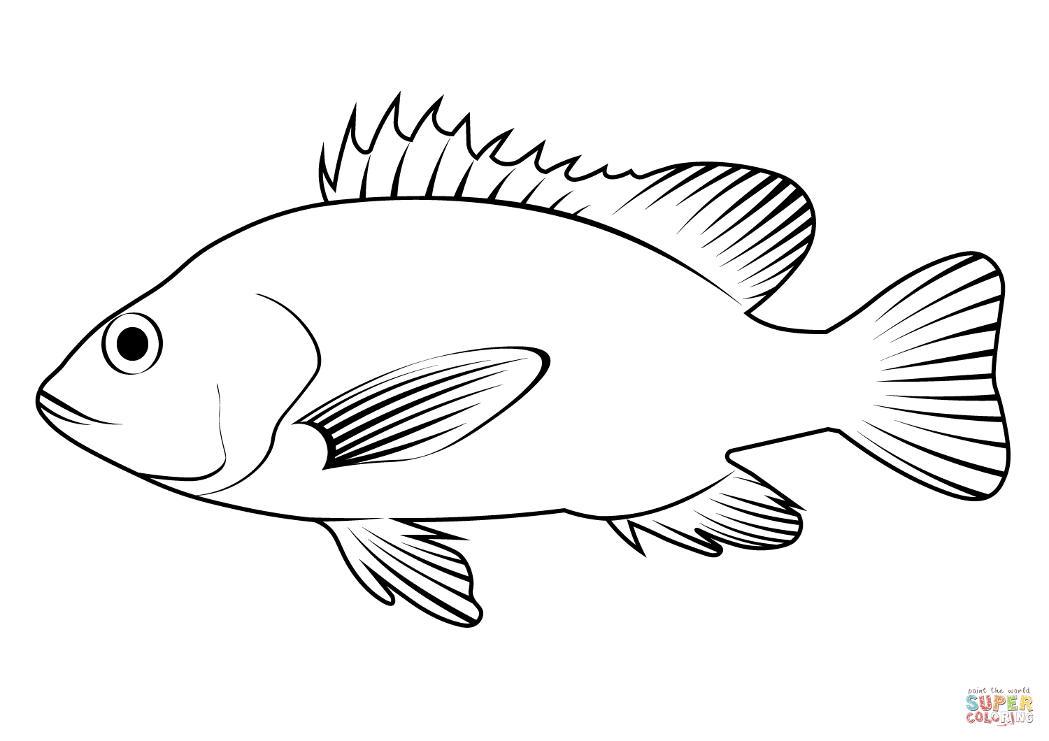 Mangrove red snapper lutjanus argentimaculatus coloring page free printable coloring pages