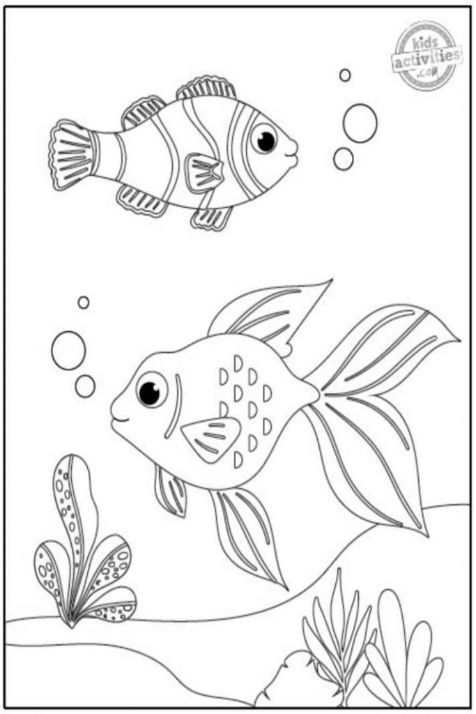 Free printable fish coloring pages that kids love kids activities blog
