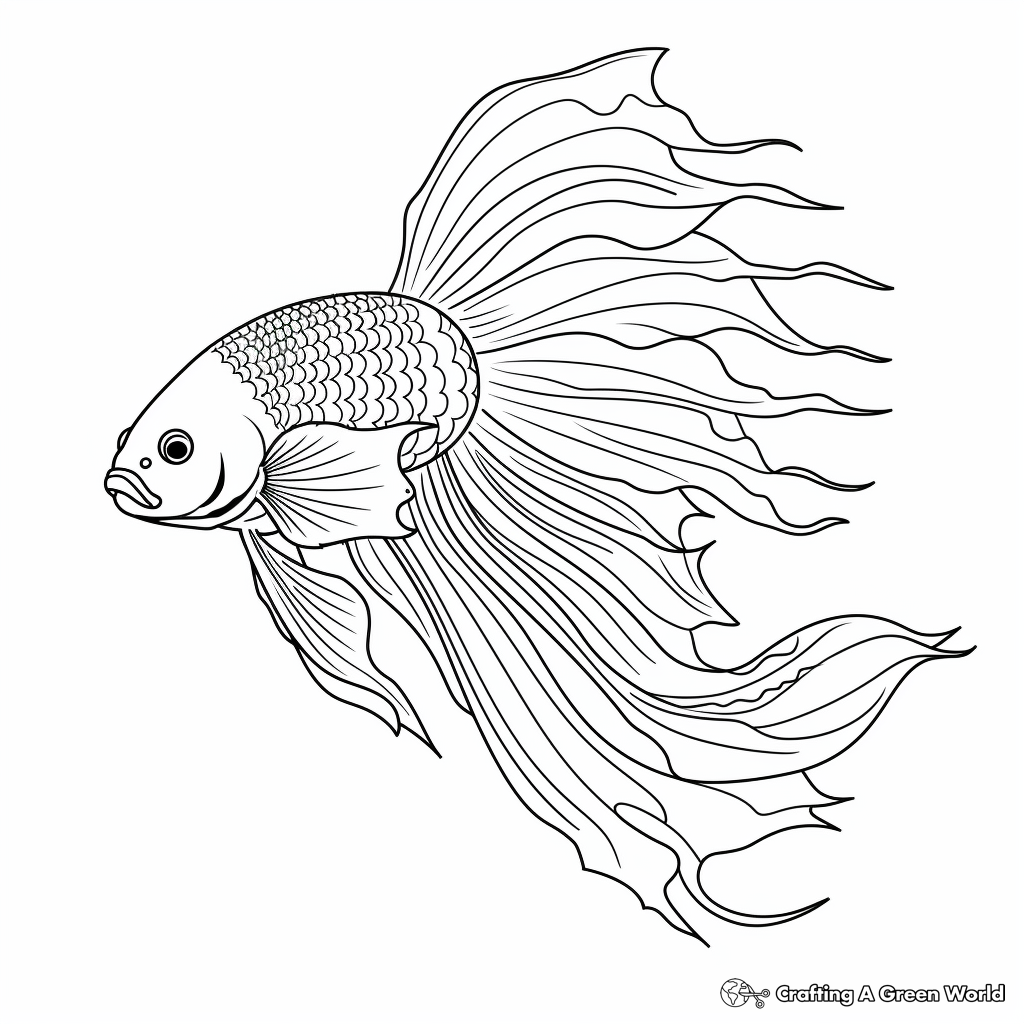 Betta fish coloring pages