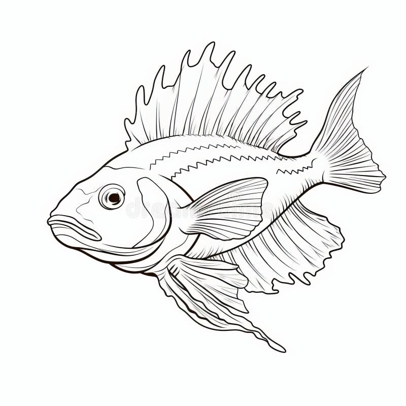 Coloring pages fish stock illustrations â coloring pages fish stock illustrations vectors clipart