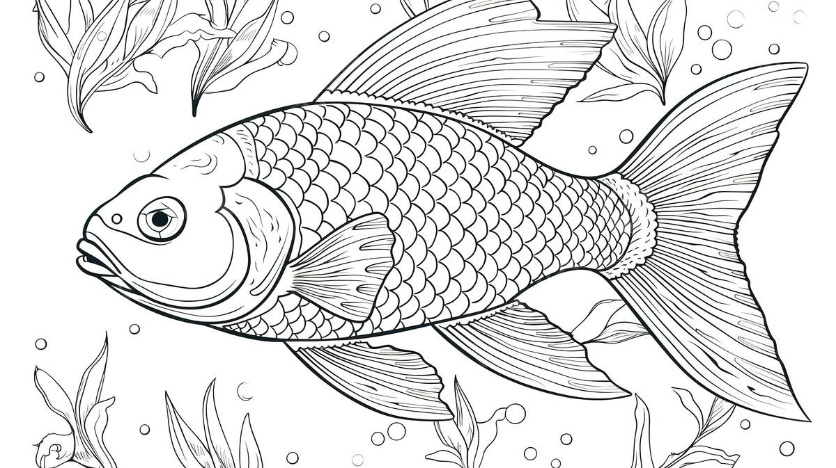 Fish coloring pages awesome goldfish coloring pages background picture of a fish to color fish nature background image and wallpaper for free download