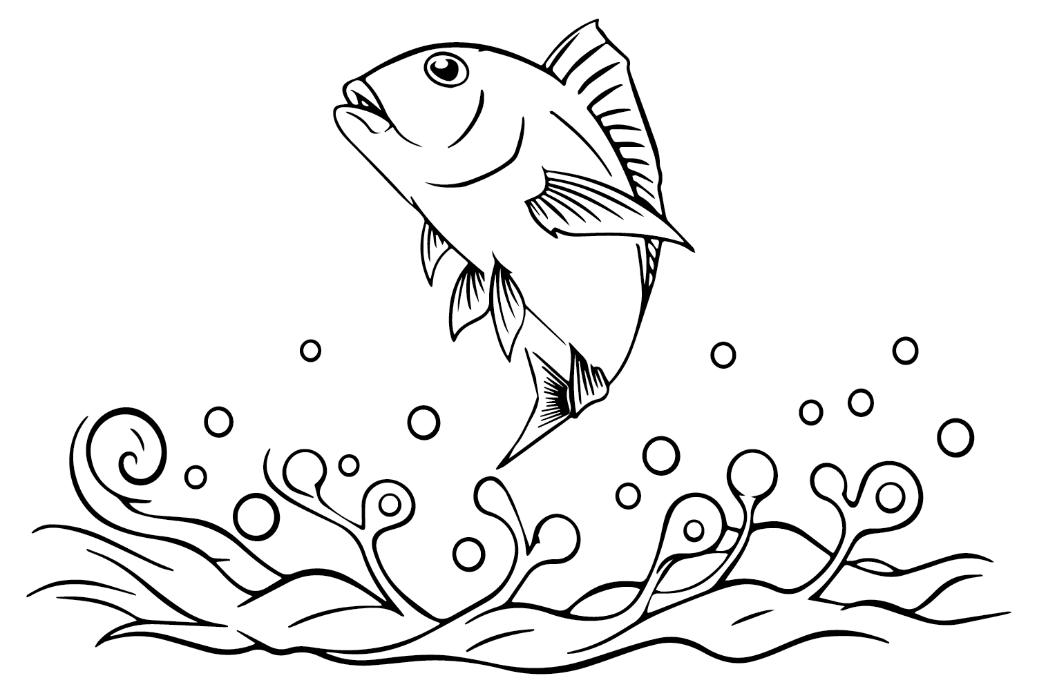 Red snapper vector coloring page