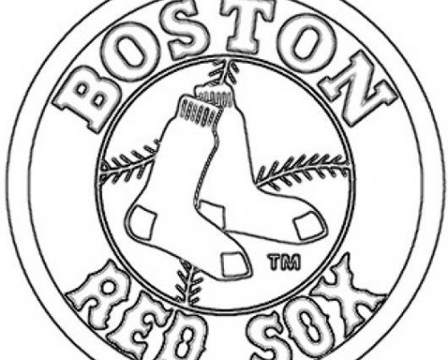 Red sox baseball coloring pages