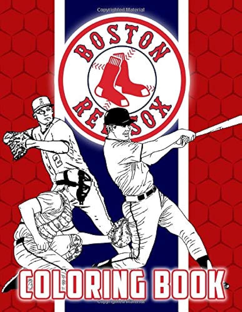 Boston red sox coloring book color to relax boston red sox coloring books for adults teenagers mills zakariya books