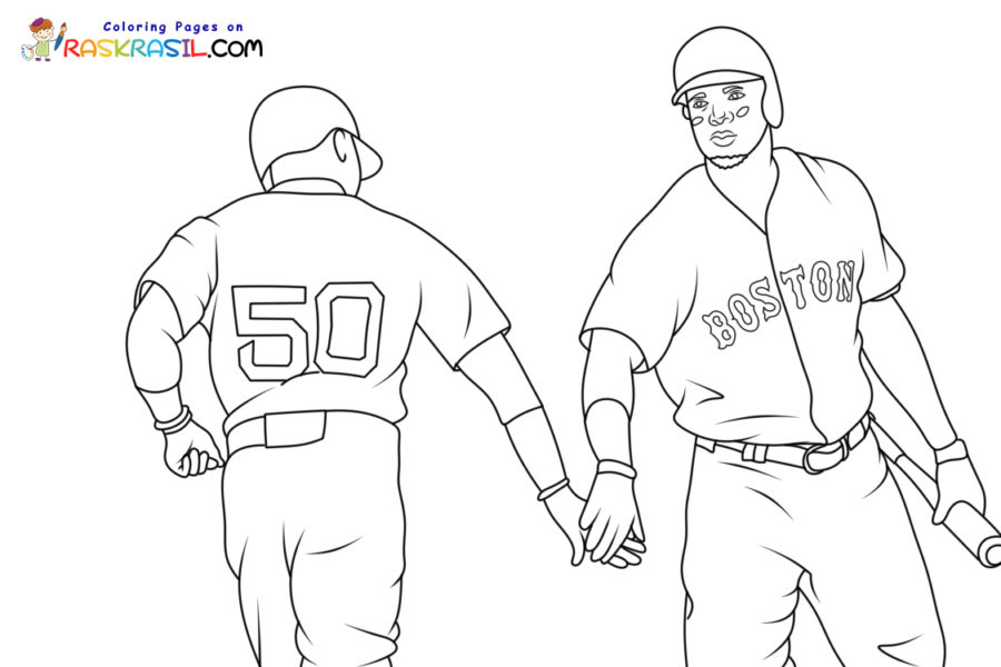 Red sox coloring pages