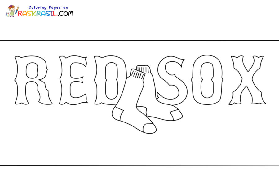 Red sox coloring pages