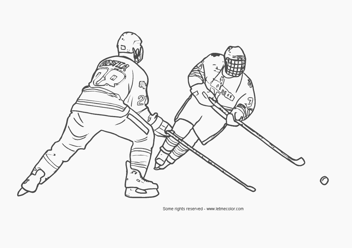 Hockey coloring page