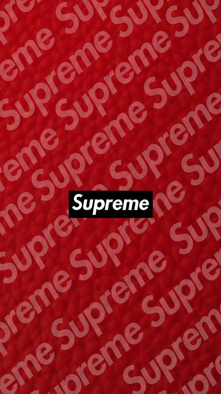 Supreme red iphone wallpaper