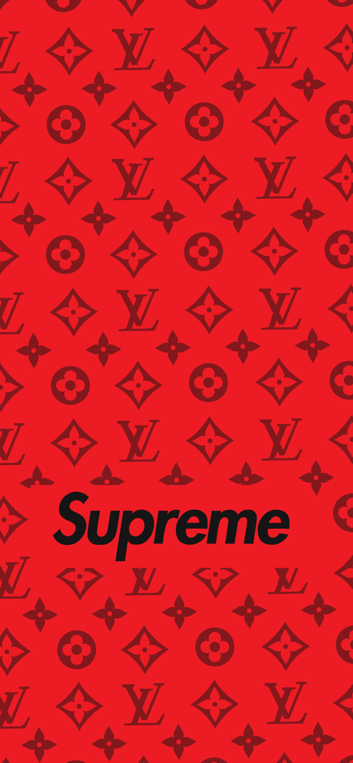 Supreme x louis vuitton red wallpapers for iphone