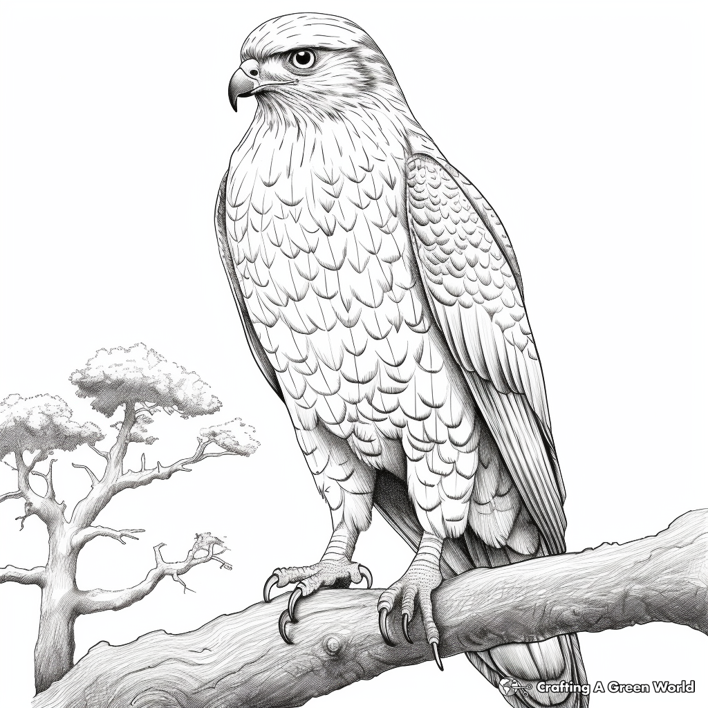 Hawk coloring pages