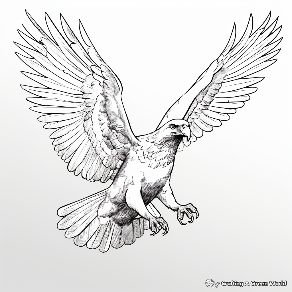 Red tailed hawk coloring pages