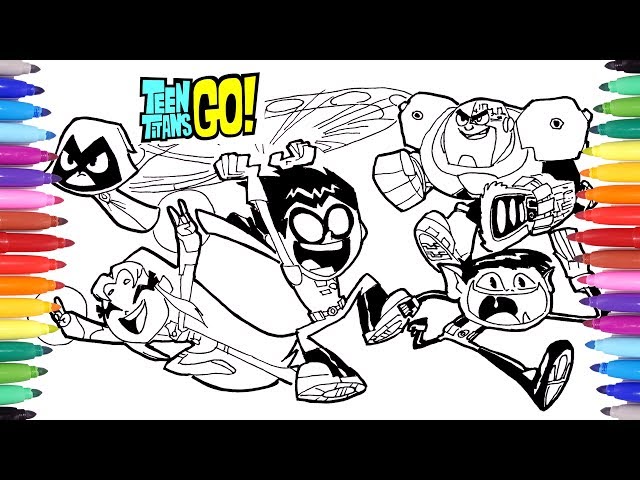 Teen titans go coloring pages how to draw teen titans teen titans coloring videos for kids