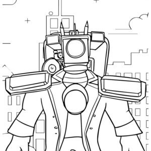 Titan cameraman coloring pages printable for free download