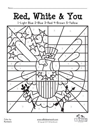 Patriotic color by numbers all kids network color by numbers coloring pages color by number printable