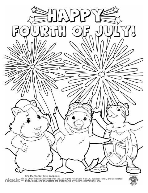 Wonder pets red white and blue free printable activity book