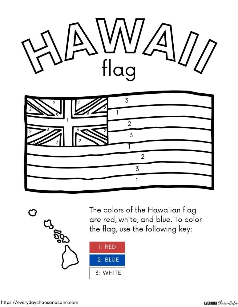 Free educational hawaii coloring pages for kids