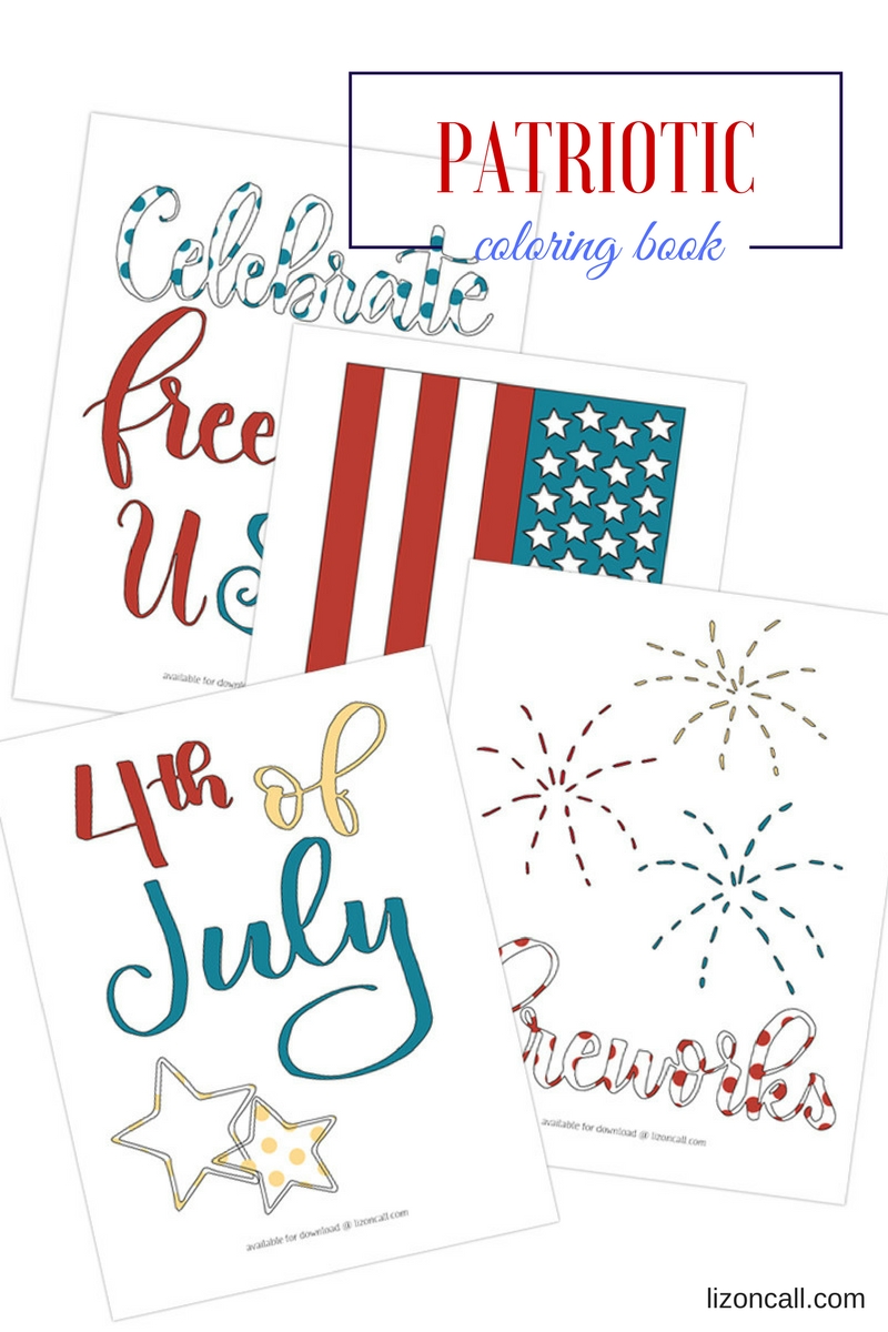 Free patriotic coloring book â liz on call