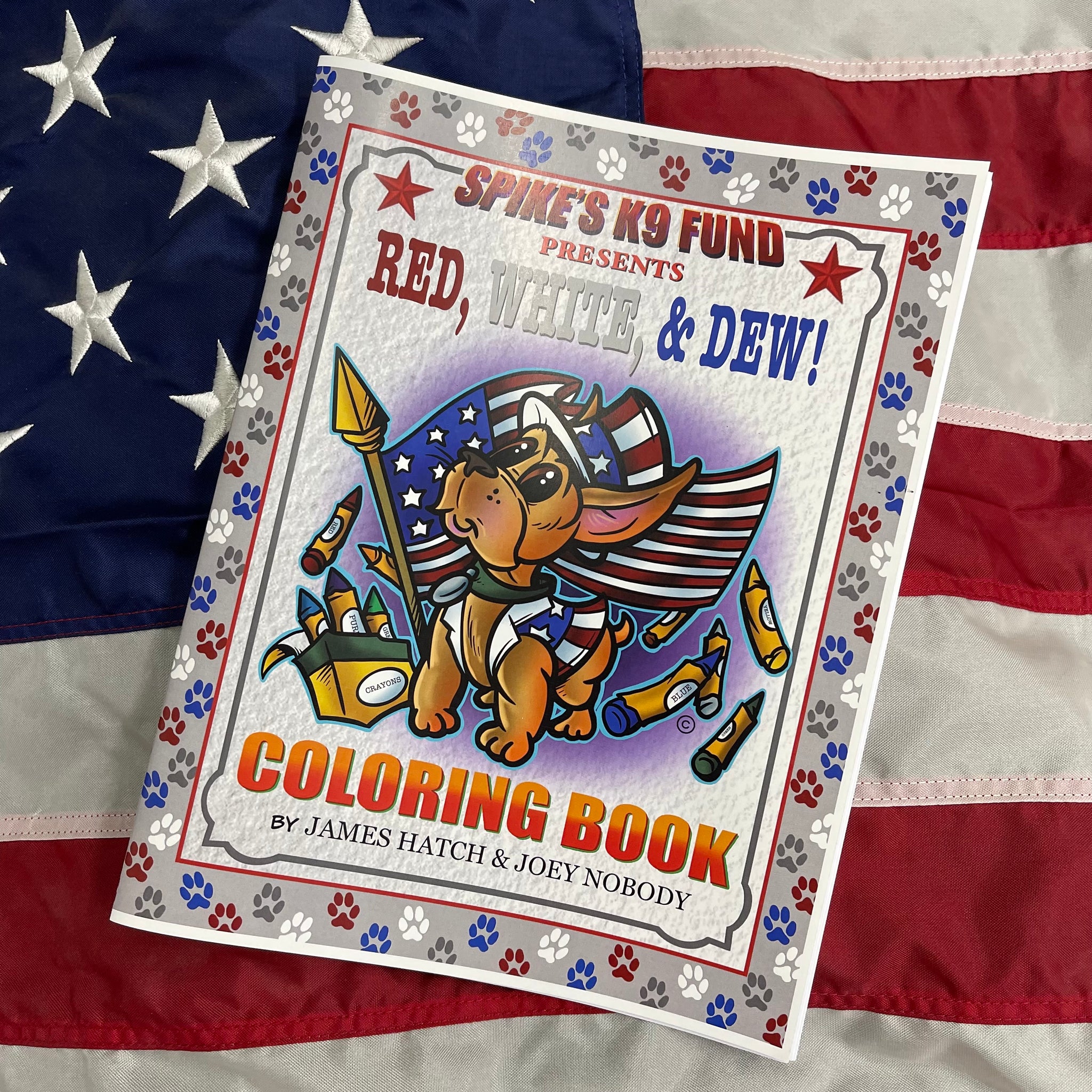 Red white and dew coloring book