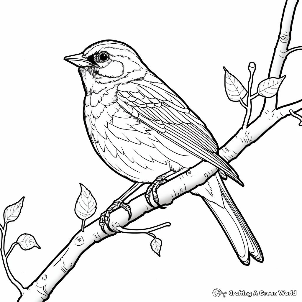 Red winged blackbird coloring pages