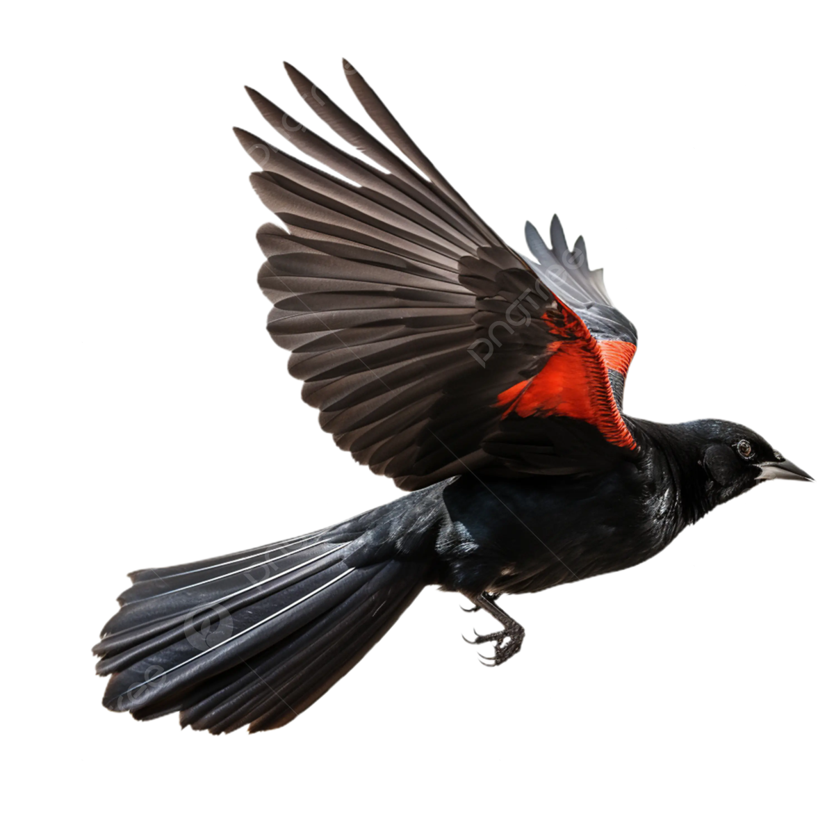 The red winged blackbird in a relaxing copy feathers bird wings png transparent image and clipart for free download