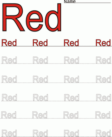 Printable red word color coloring worksheet coloring worksheets free online coloring pages