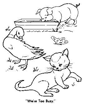 Little red hen coloring pages