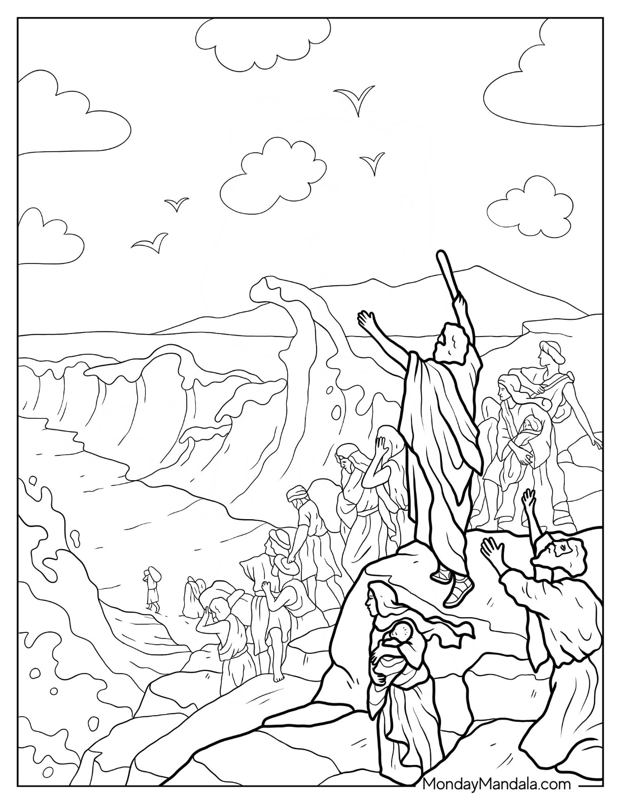 Moses coloring pages free pdf printables