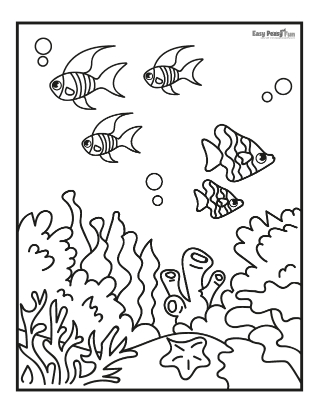 Fish coloring pages