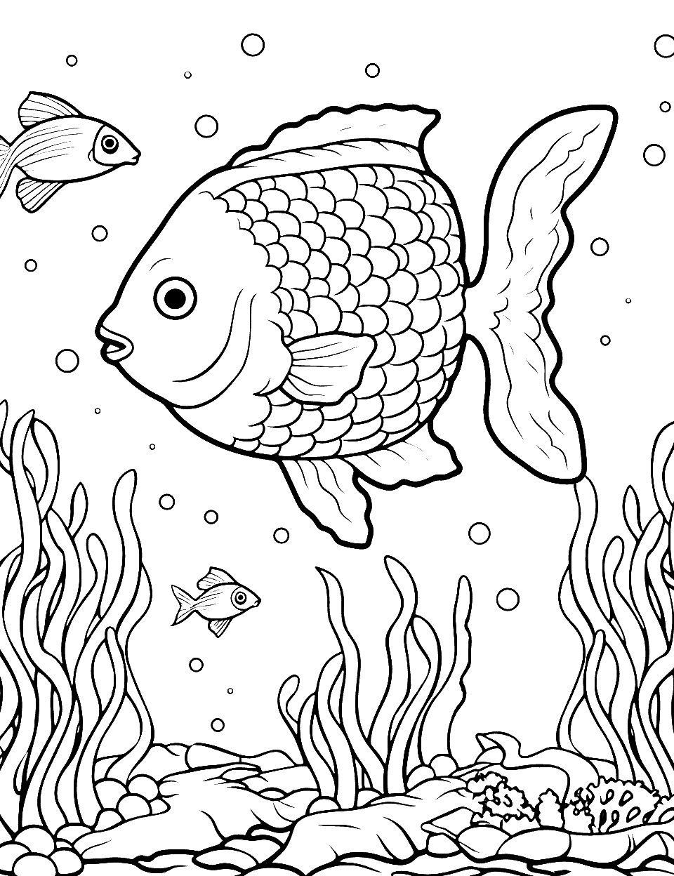 Fish coloring pages free printable sheets