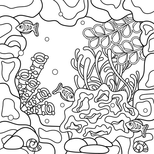 Thousand cave coloring page royalty