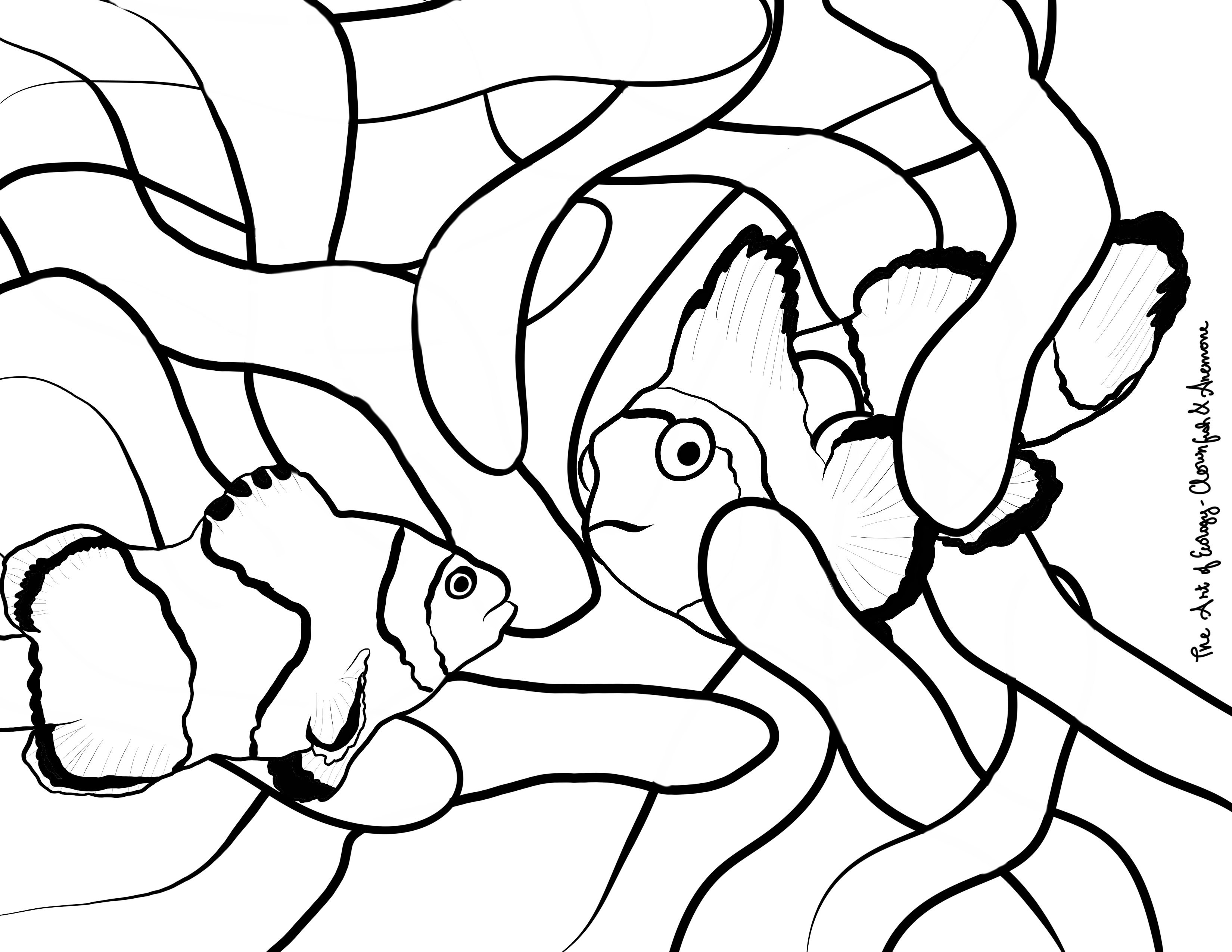 Marine animals coloring page bundle