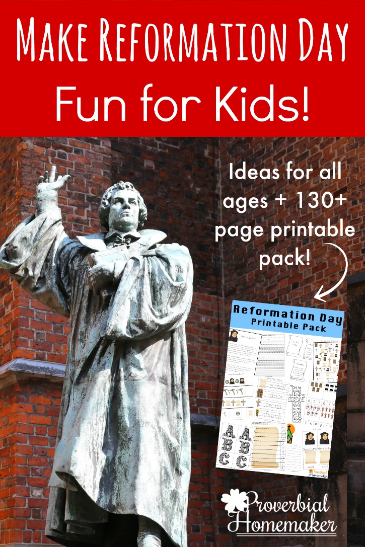 Fun reformation day printables activities your kids will love