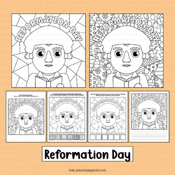 Reformation day coloring pages martin luther activities pop art writing board