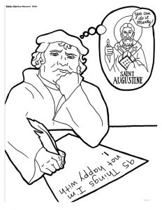 Coloring pages bring life to reformation anniversary study guide