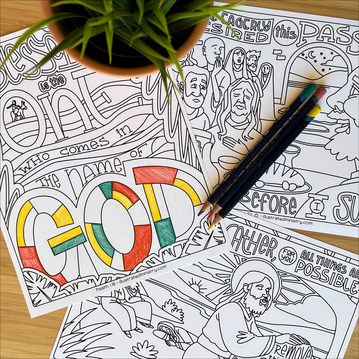 Holy week coloring pages â illustrated ministry