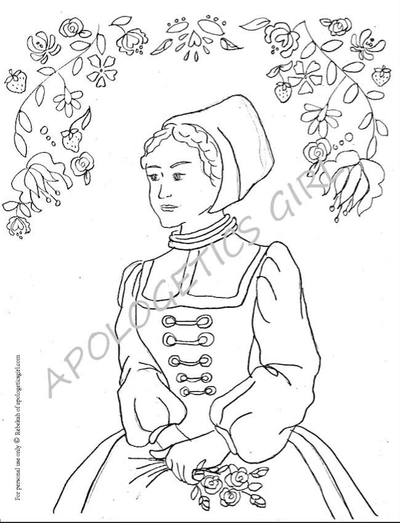 Coloring page printable anna reinhart zwingli fun facts page reformation church history instant download huldrych zwingli