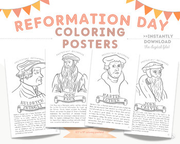 Protestant reformation day coloring pages no prep sunday school activity